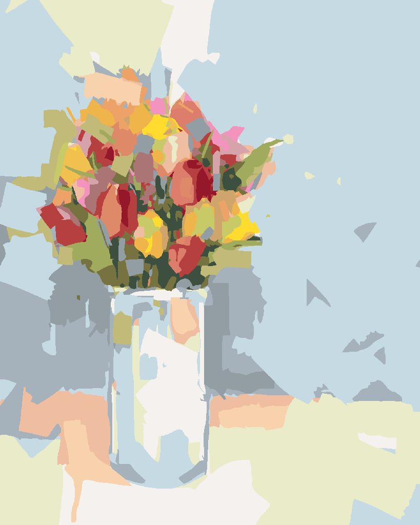 zuty Malování podle čísel - TULIPÁNY V BÍLÉ VÁZE - Rozměr: 40x50 cm, Rámování: Varianta: vypnuté plátno na rám - obrázek 5