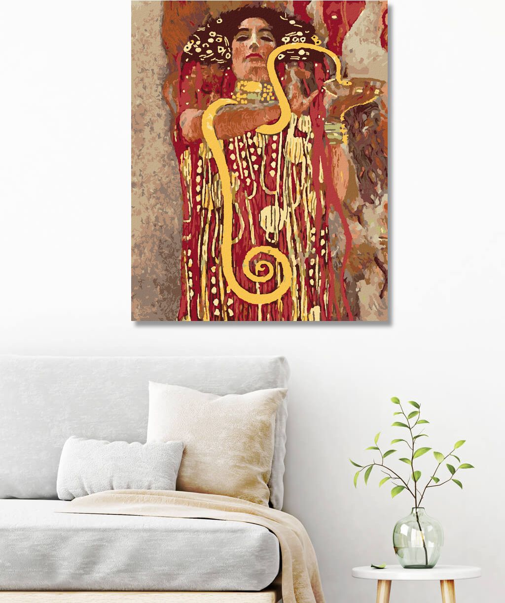 zuty Malování podle čísel - HYGEIA (G. KLIMT) - Rozměr: 40x50 cm, Rámování: Varianta: vypnuté plátno na rám - obrázek 5