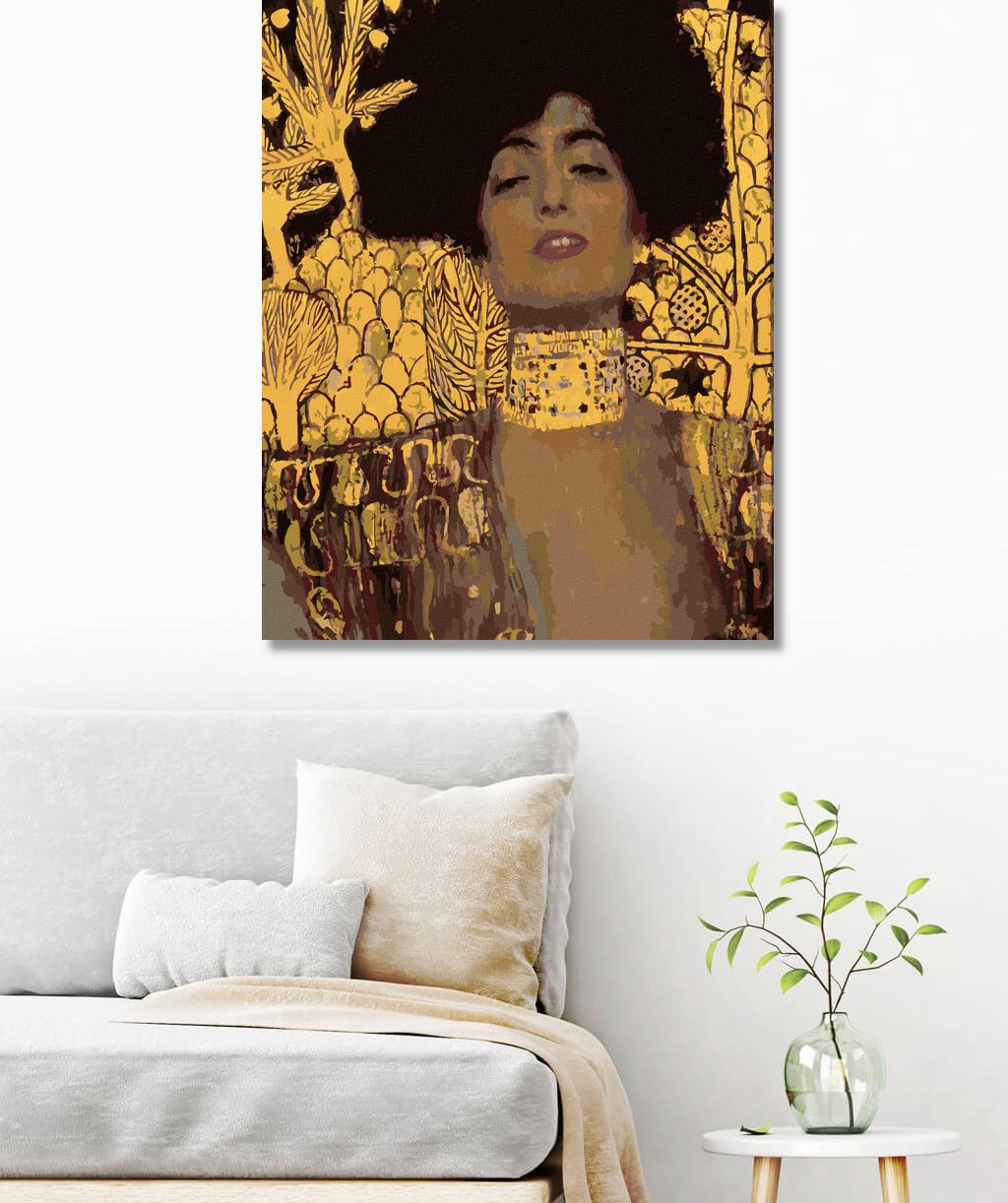 zuty Malování podle čísel - JUDITA (G. KLIMT) - Rozměr: 40x50 cm, Rámování: Varianta: vypnuté plátno na rám - obrázek 4