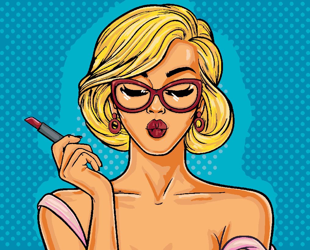 zuty Malování podle čísel - POP-ART BLONDÝNA S RTĚNKOU - Rozměr: 40x50 cm, Rámování: Varianta: vypnuté plátno na rám - obrázek 9