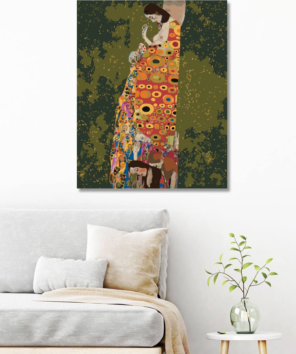 zuty Malování podle čísel - NADĚJE II (G. KLIMT) - Rozměr: 40x50 cm, Rámování: Varianta: bez rámu a bez vypnutí plátna - obrázek 6