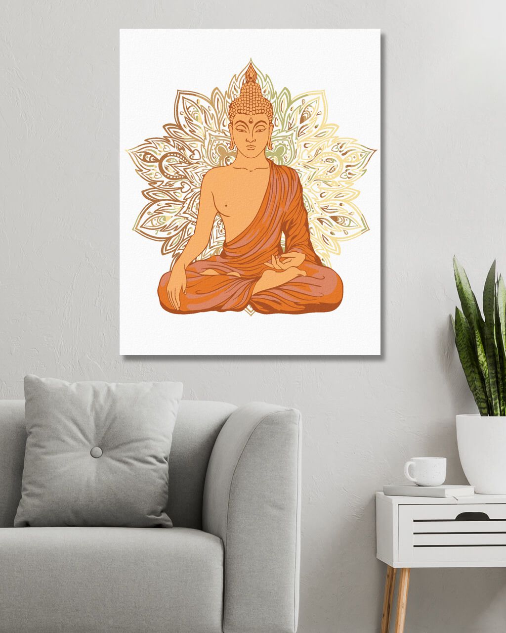 zuty Malování podle čísel - BUDDHA A ORNAMENTY II - Rozměr: 40x50 cm, Rámování: Varianta: bez rámu a bez vypnutí plátna - obrázek 7