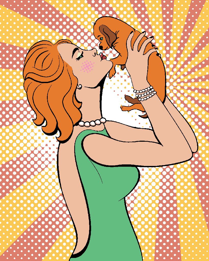 zuty Malování podle čísel - POP-ART ŽENA SE ŠTĚNÁTKEM - Rozměr: 40x50 cm, Rámování: Varianta: bez rámu a bez vypnutí plátna - obrázek 9
