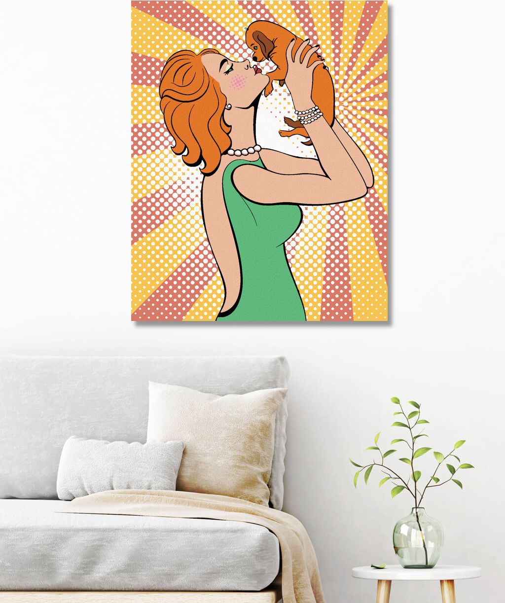 zuty Malování podle čísel - POP-ART ŽENA SE ŠTĚNÁTKEM - Rozměr: 40x50 cm, Rámování: Varianta: bez rámu a bez vypnutí plátna - obrázek 10
