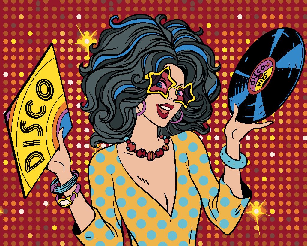 zuty Malování podle čísel - POP-ART DISCO ŽENA - Rozměr: 40x50 cm, Rámování: Varianta: vypnuté plátno na rám - obrázek 9