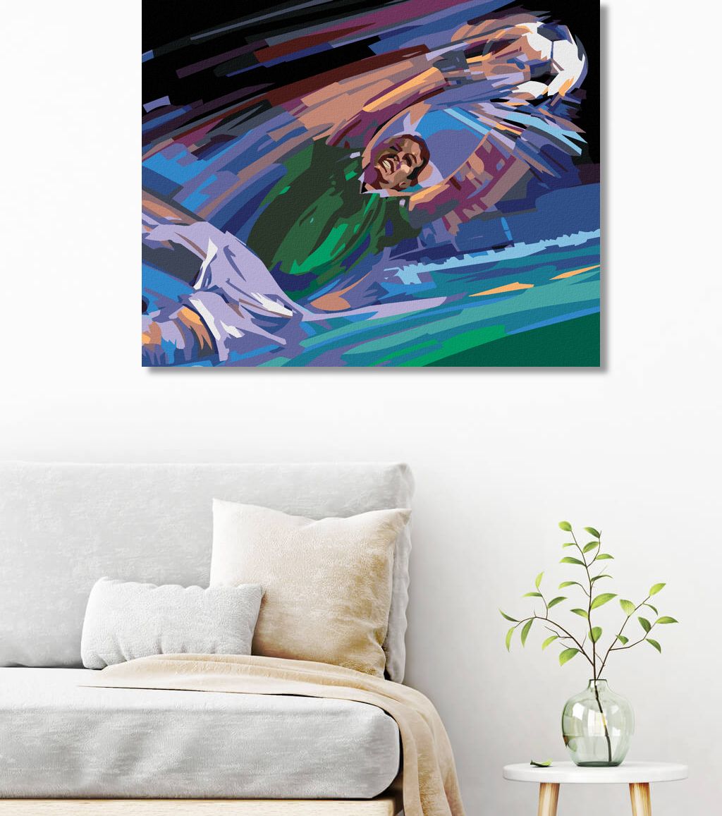 zuty Malování podle čísel - FOTBALOVÝ BRANKÁŘ - Rozměr: 40x50 cm, Rámování: Varianta: vypnuté plátno na rám - obrázek 8