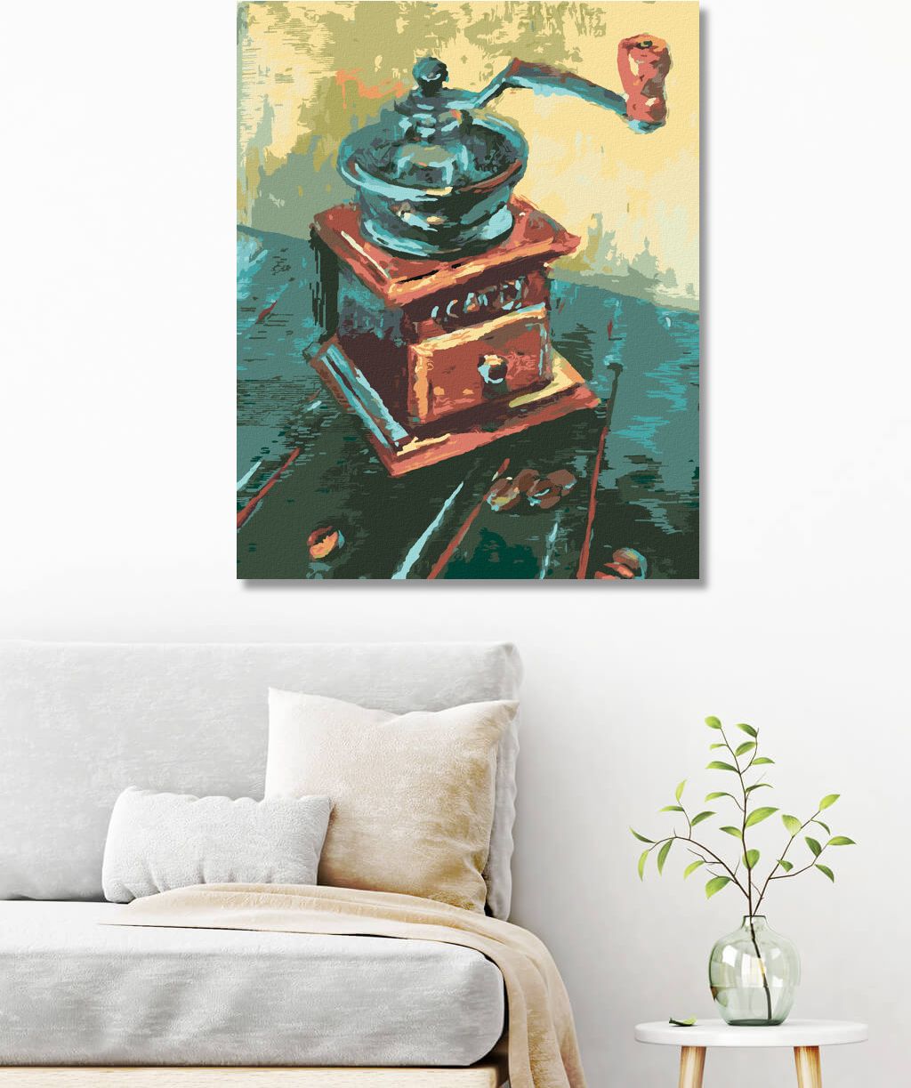 zuty Malování podle čísel - MLÝNEK NA KÁVU - Rozměr: 40x50 cm, Rámování: Varianta: vypnuté plátno na rám - obrázek 7