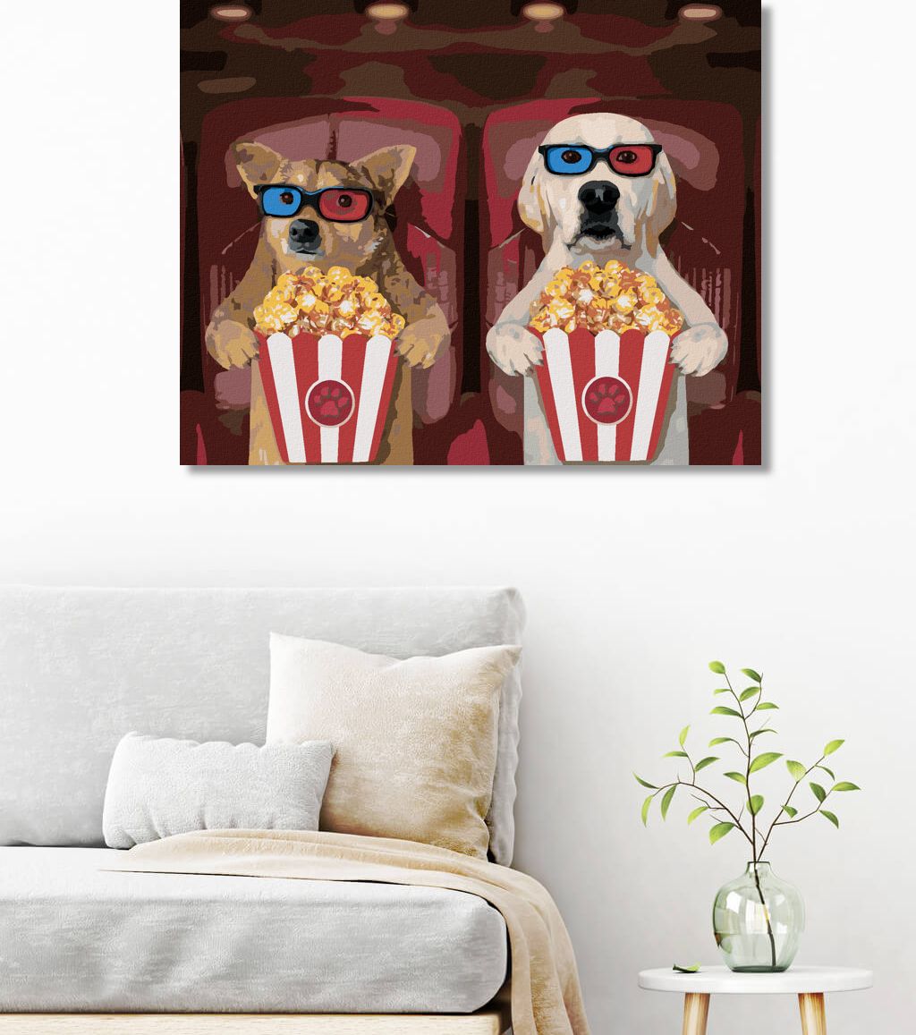 zuty Malování podle čísel - PSI V KINĚ - Rozměr: 40x50 cm, Rámování: Varianta: bez rámu a bez vypnutí plátna - obrázek 8