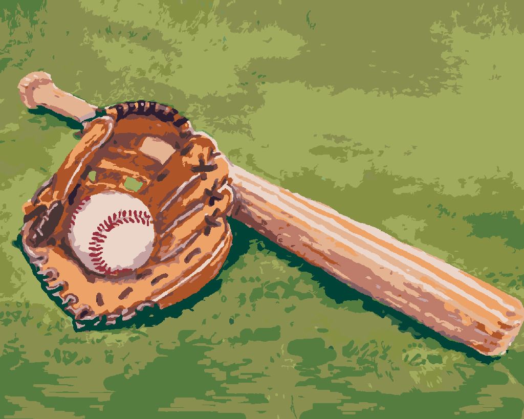 zuty Malování podle čísel - BASEBALL - Rozměr: 40x50 cm, Rámování: Varianta: bez rámu a bez vypnutí plátna - obrázek 4