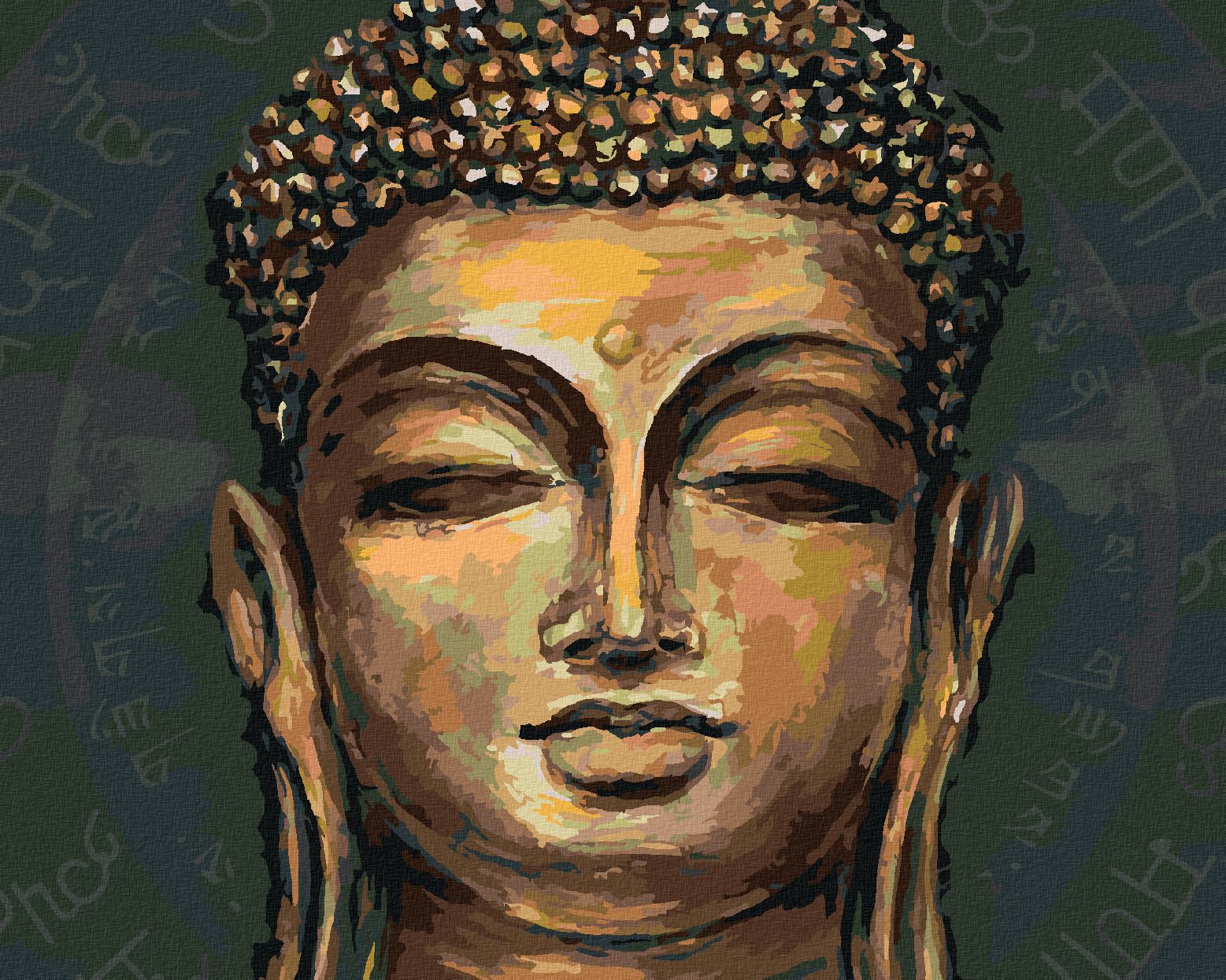 zuty Malování podle čísel - ZLATÝ BUDDHA - Rozměr: 40x50 cm, Rámování: Varianta: bez rámu a bez vypnutí plátna - obrázek 1