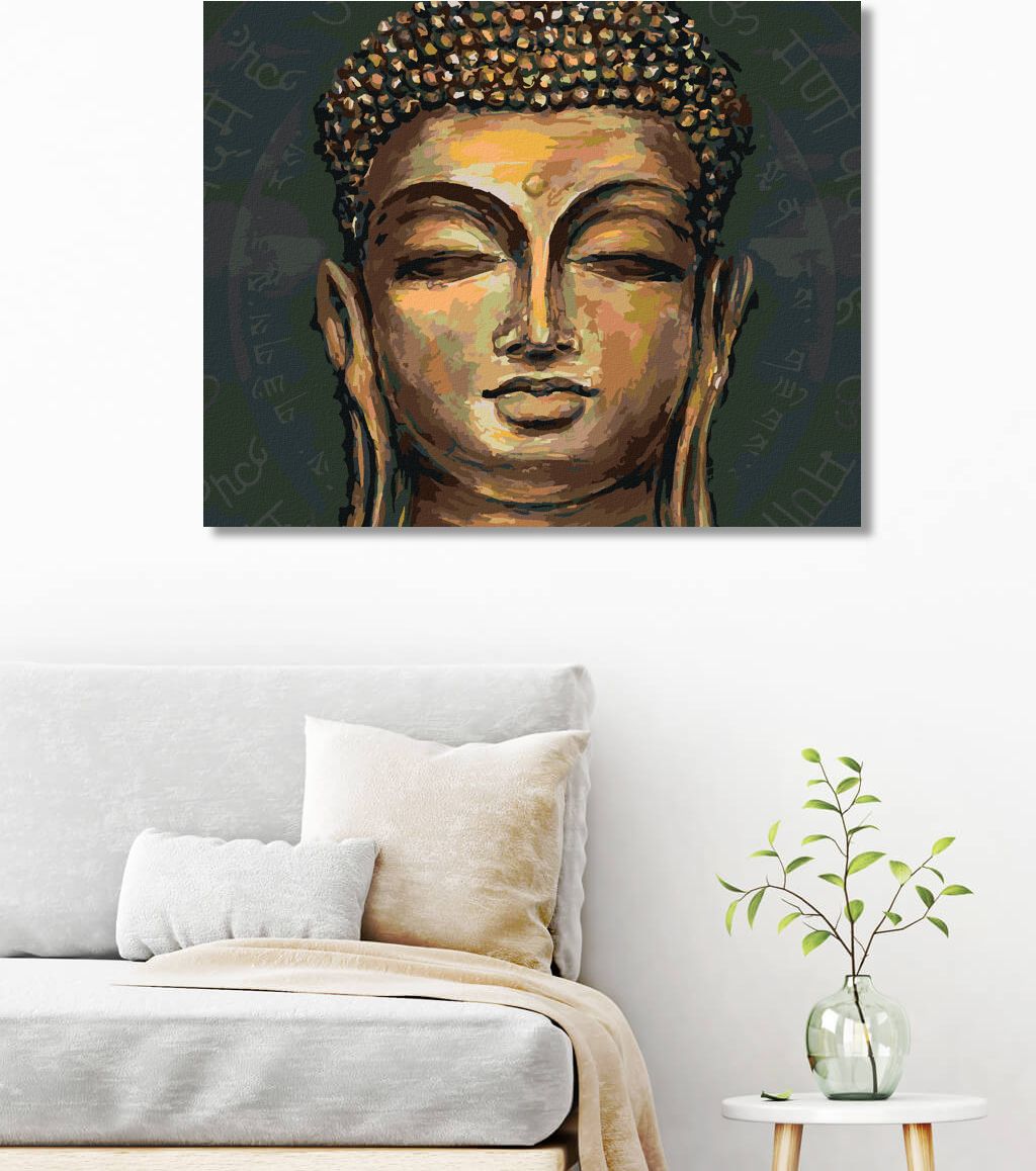 zuty Malování podle čísel - ZLATÝ BUDDHA - Rozměr: 40x50 cm, Rámování: Varianta: bez rámu a bez vypnutí plátna - obrázek 2