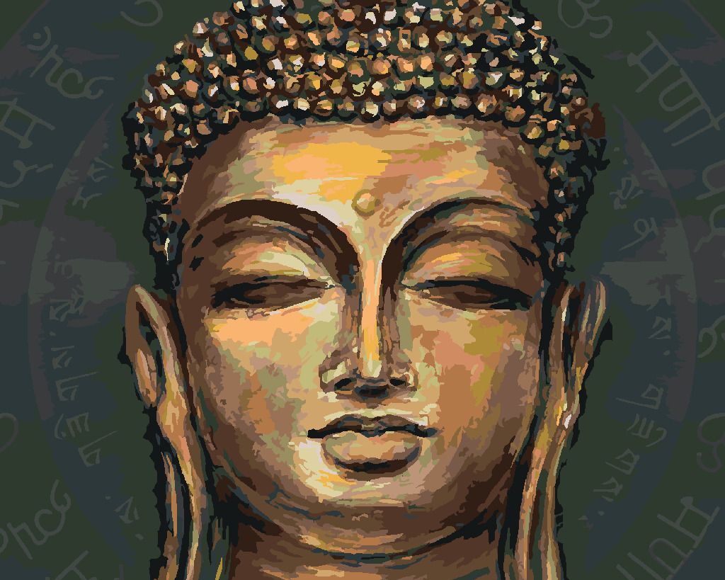 zuty Malování podle čísel - ZLATÝ BUDDHA - Rozměr: 40x50 cm, Rámování: Varianta: vypnuté plátno na rám - obrázek 6