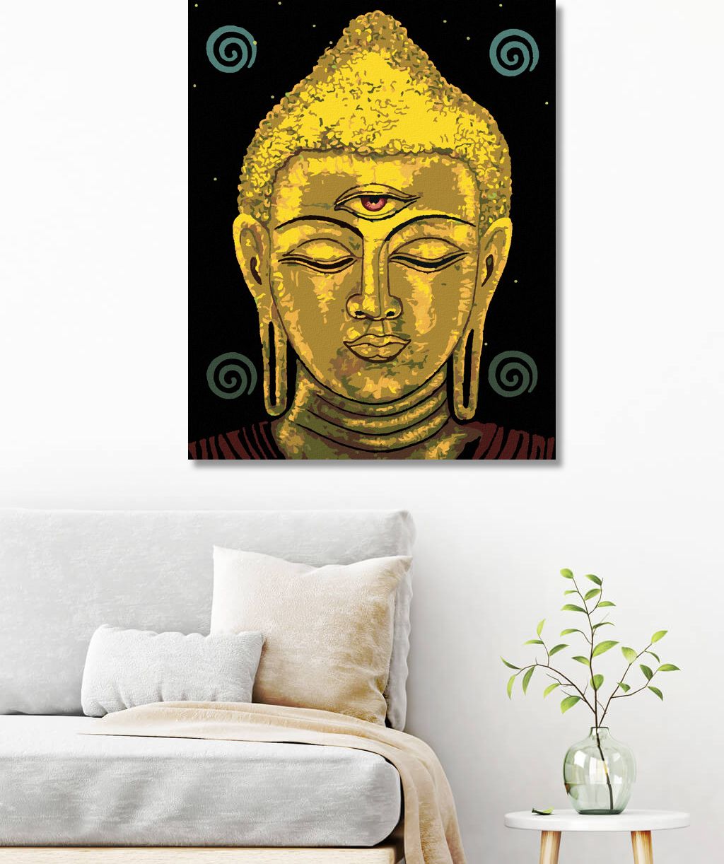 zuty Malování podle čísel - BUDDHA SE TŘETÍM OKEM - Rozměr: 40x50 cm, Rámování: Varianta: bez rámu a bez vypnutí plátna - obrázek 9