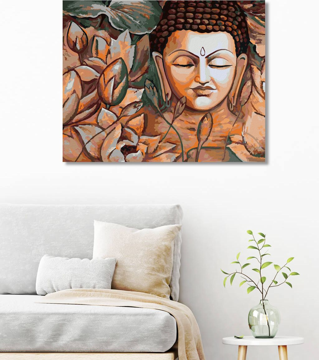 zuty Malování podle čísel - SPIRITUÁLNÍ BUDDHA - Rozměr: 40x50 cm, Rámování: Varianta: bez rámu a bez vypnutí plátna - obrázek 2