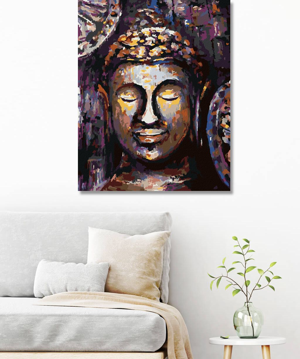zuty Malování podle čísel - BUDDHA V BARVÁCH - Rozměr: 40x50 cm, Rámování: Varianta: vypnuté plátno na rám - obrázek 10