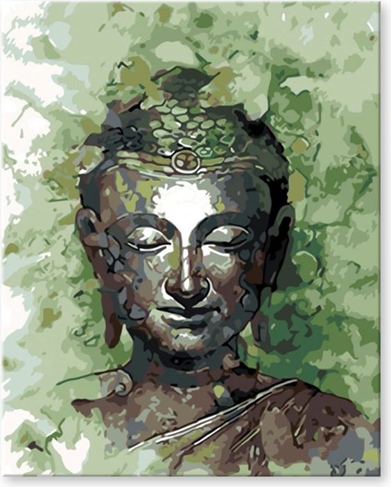 zuty Malování podle čísel - ZELENÝ BUDDHA - Rozměr: 40x50 cm, Rámování: Varianta: vypnuté plátno na rám - obrázek 8