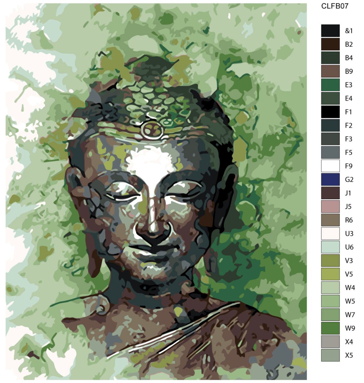 zuty Malování podle čísel - ZELENÝ BUDDHA - Rozměr: 40x50 cm, Rámování: Varianta: vypnuté plátno na rám - obrázek 11
