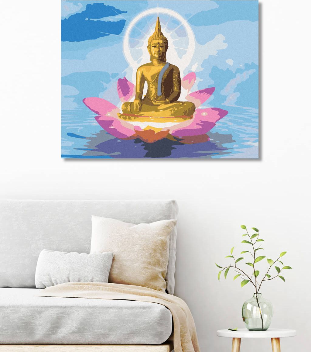 zuty Malování podle čísel - BUDDHA V LOTOSU - Rozměr: 40x50 cm, Rámování: Varianta: vypnuté plátno na rám - obrázek 7