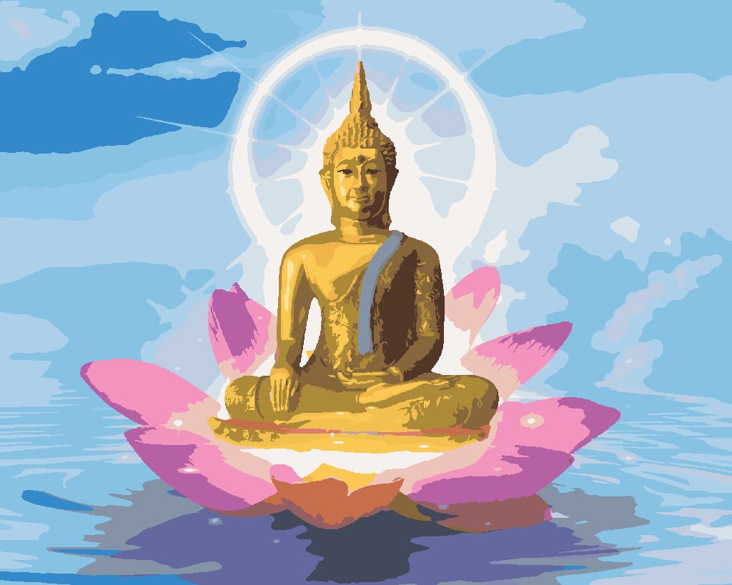 zuty Malování podle čísel - BUDDHA V LOTOSU - Rozměr: 40x50 cm, Rámování: Varianta: vypnuté plátno na rám - obrázek 9