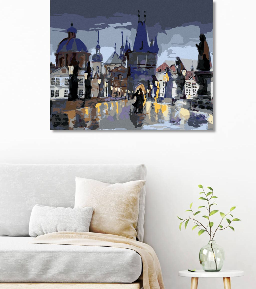 zuty Malování podle čísel - ABSTRAKTNÍ KARLŮV MOST II - Rozměr: 40x50 cm, Rámování: Varianta: bez rámu a bez vypnutí plátna - obrázek 9