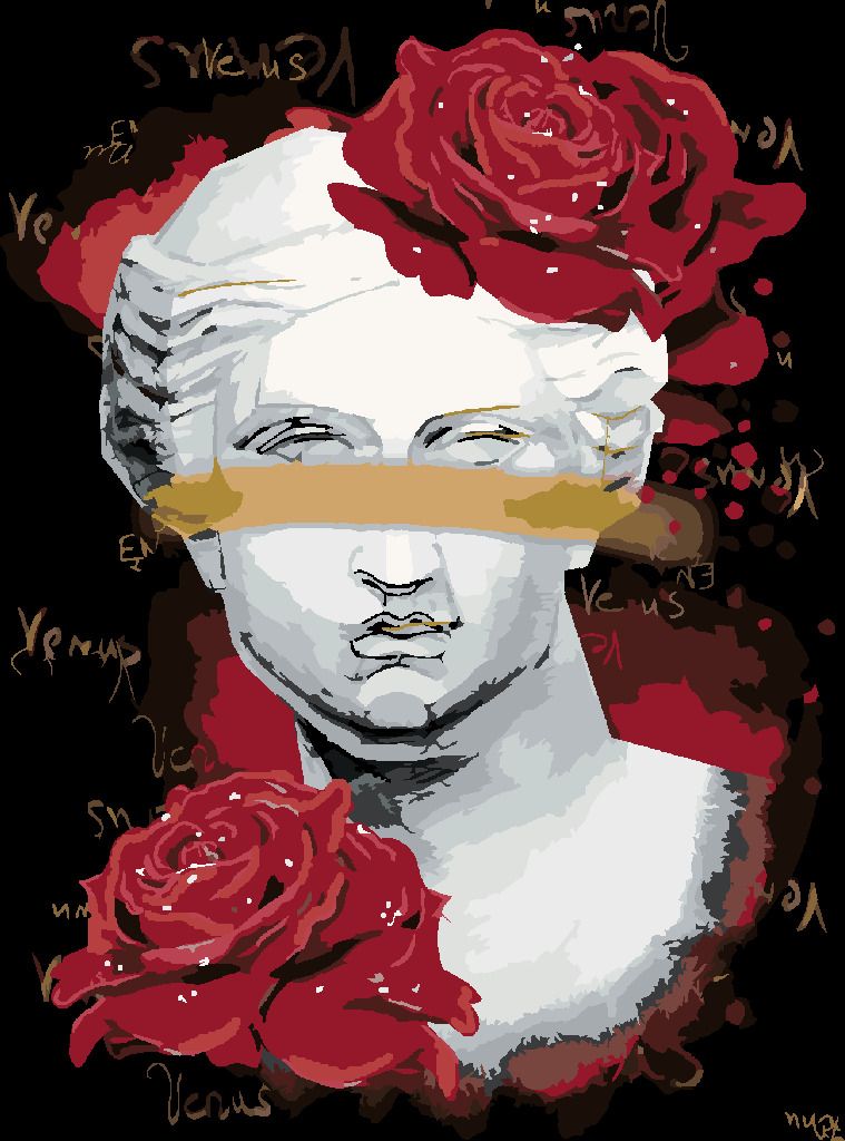 zuty Malování podle čísel - VENUŠE S ČERVENÝMI RŮŽEMI - Rozměr: 40x50 cm, Rámování: Varianta: vypnuté plátno na rám - obrázek 10