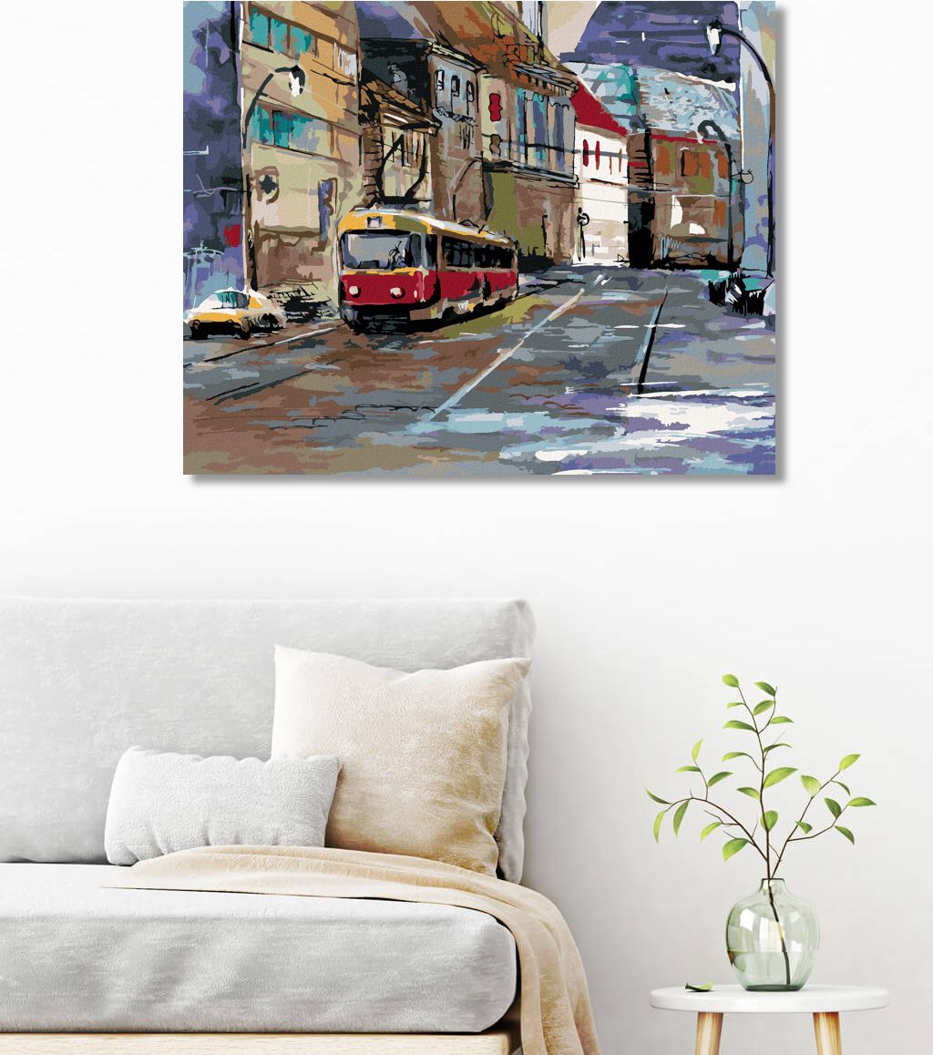 zuty Malování podle čísel - PROJÍŽĎKA PO PRAZE - Rozměr: 40x50 cm, Rámování: Varianta: bez rámu a bez vypnutí plátna - obrázek 4
