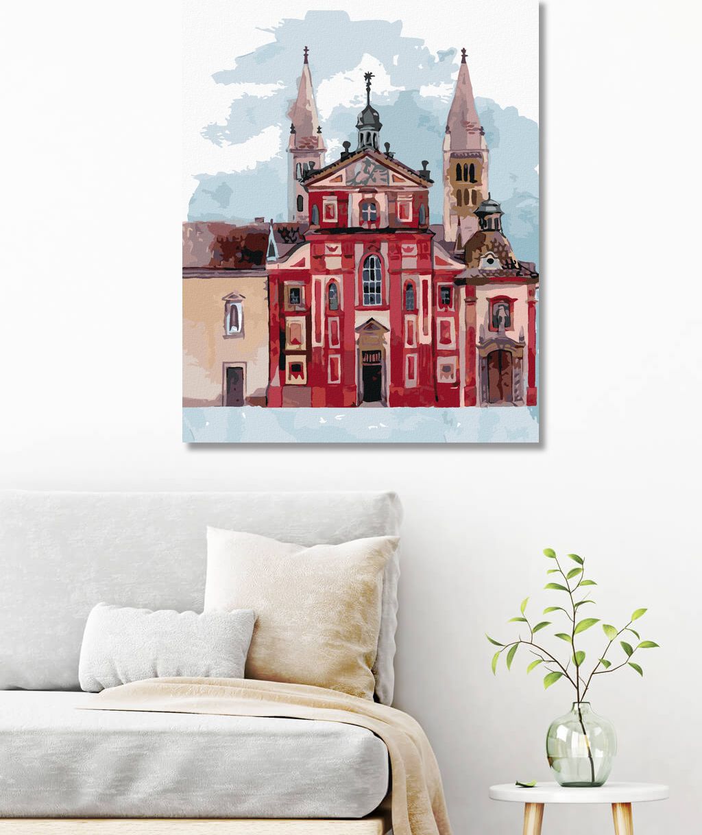 zuty Malování podle čísel - BAZILIKA SVATÉHO JIŘÍ PRAHA - Rozměr: 40x50 cm, Rámování: Varianta: bez rámu a bez vypnutí plátna - obrázek 5