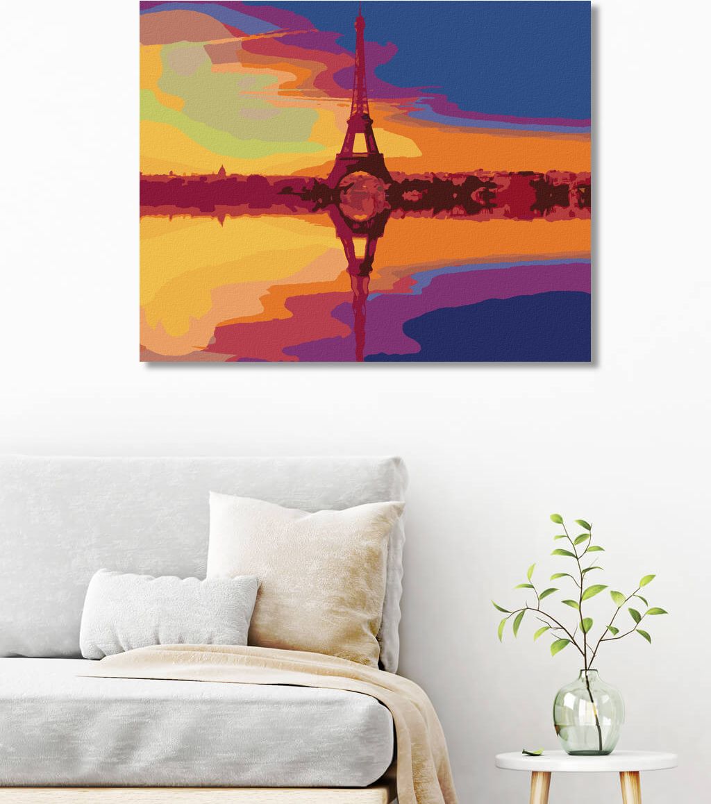 zuty Malování podle čísel - ODRAZ EIFFELOVA VĚŽ - Rozměr: 40x50 cm, Rámování: Varianta: bez rámu a bez vypnutí plátna - obrázek 10