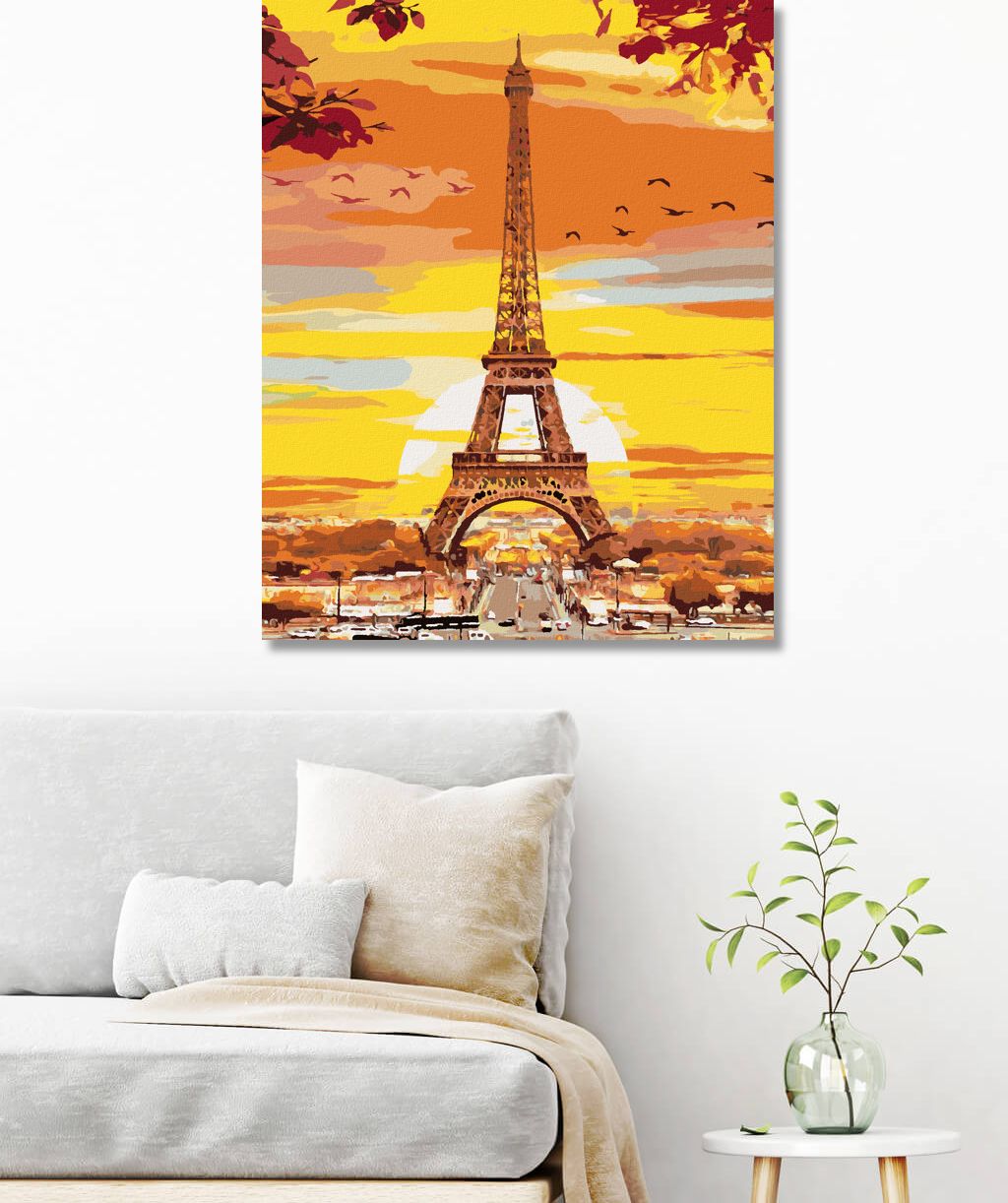zuty Malování podle čísel - EIFFELOVA VĚŽ V PODZIMNÍCH BARVÁCH - Rozměr: 40x50 cm, Rámování: Varianta: vypnuté plátno na rám - obrázek 10