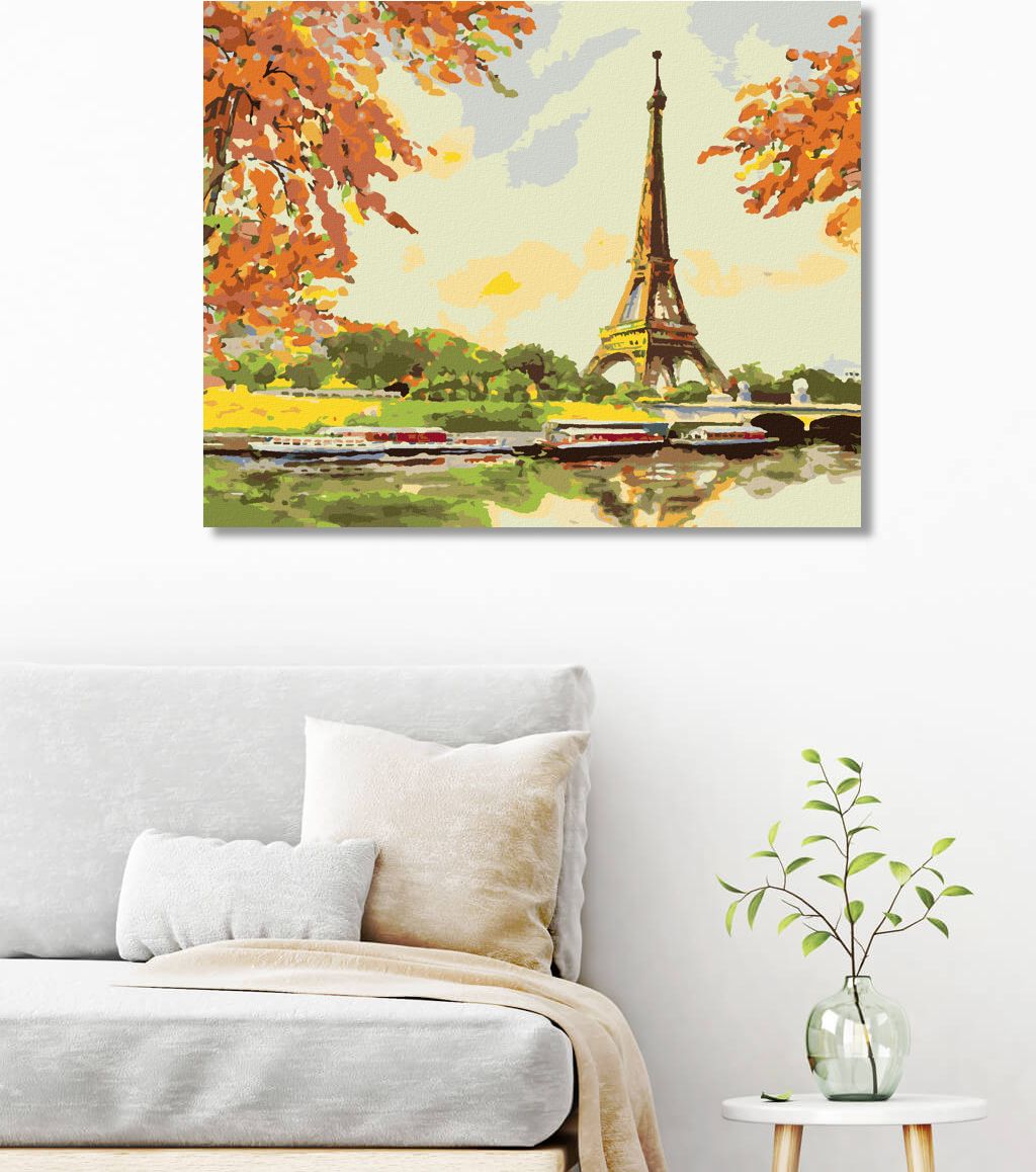 zuty Malování podle čísel - EIFFELOVA VĚŽ S LODĚMI - Rozměr: 40x50 cm, Rámování: Varianta: vypnuté plátno na rám - obrázek 10
