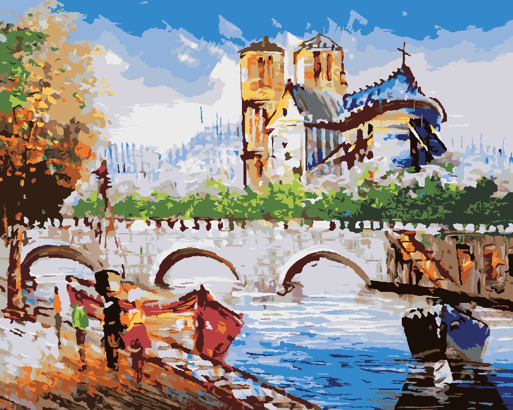 zuty Malování podle čísel - POHLED NA PAŘÍŽSKOU ULIČKU - Rozměr: 40x50 cm, Rámování: Varianta: vypnuté plátno na rám - obrázek 9