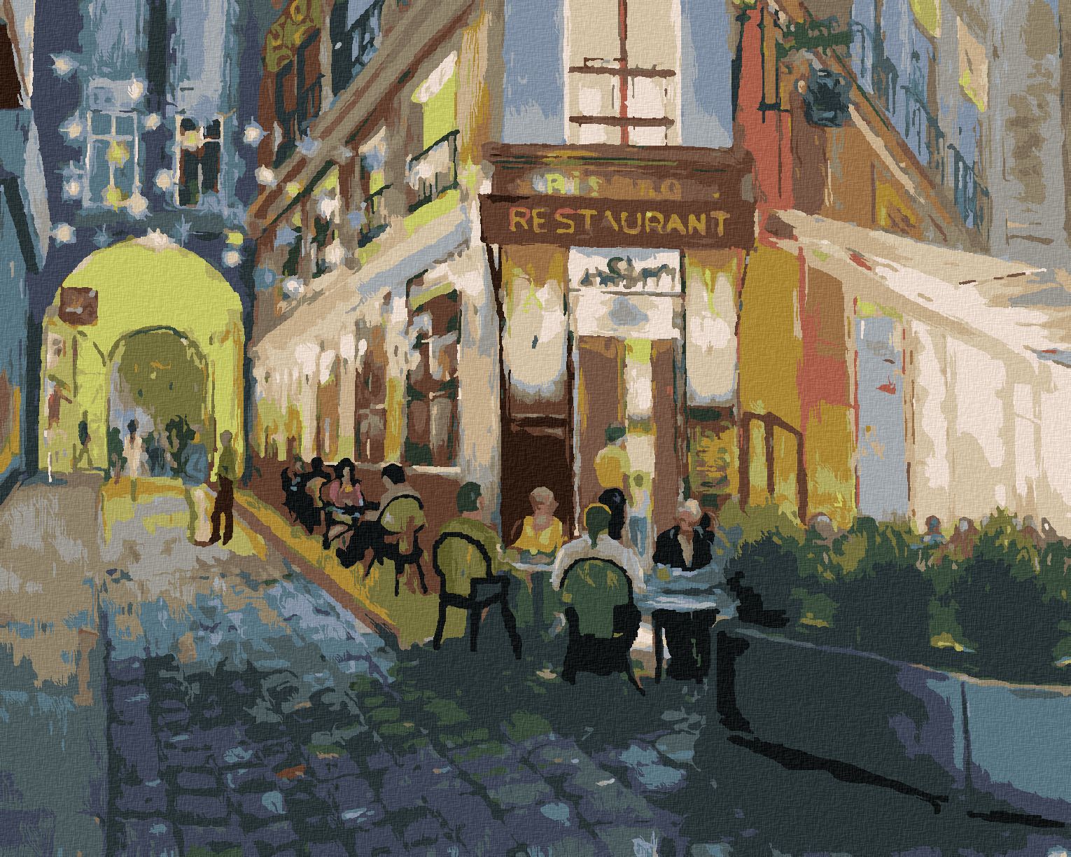 zuty Malování podle čísel - RESTAURACE V PAŘÍŽI - Rozměr: 40x50 cm, Rámování: Varianta: vypnuté plátno na rám - obrázek 1