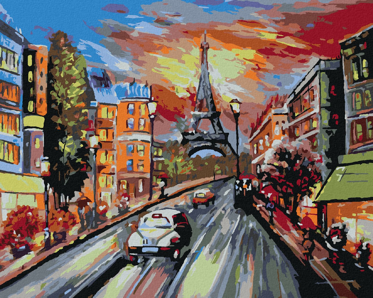 zuty Malování podle čísel - BAREVNÁ PAŘÍŽ - Rozměr: 40x50 cm, Rámování: Varianta: bez rámu a bez vypnutí plátna - obrázek 1