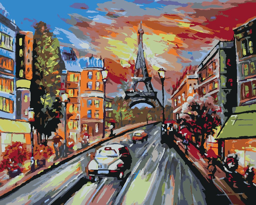 zuty Malování podle čísel - BAREVNÁ PAŘÍŽ - Rozměr: 40x50 cm, Rámování: Varianta: bez rámu a bez vypnutí plátna - obrázek 6