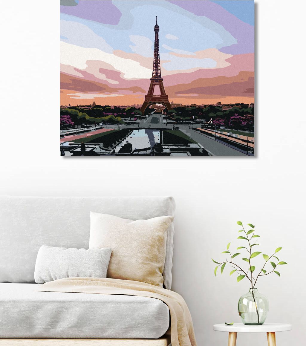 zuty Malování podle čísel - PAŘÍŽ A ČERVÁNKY - Rozměr: 40x50 cm, Rámování: Varianta: vypnuté plátno na rám - obrázek 4