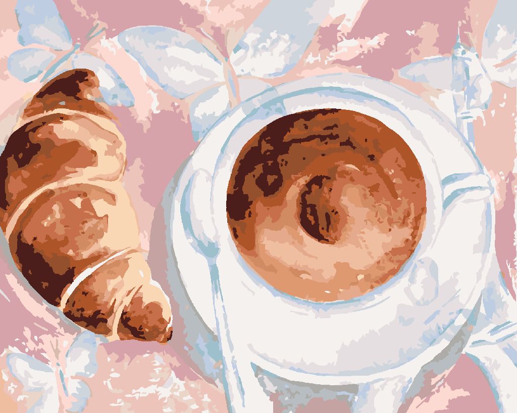 zuty Malování podle čísel - KÁVA A CROISSANT V PAŘÍŽI - Rozměr: 40x50 cm, Rámování: Varianta: bez rámu a bez vypnutí plátna - obrázek 10