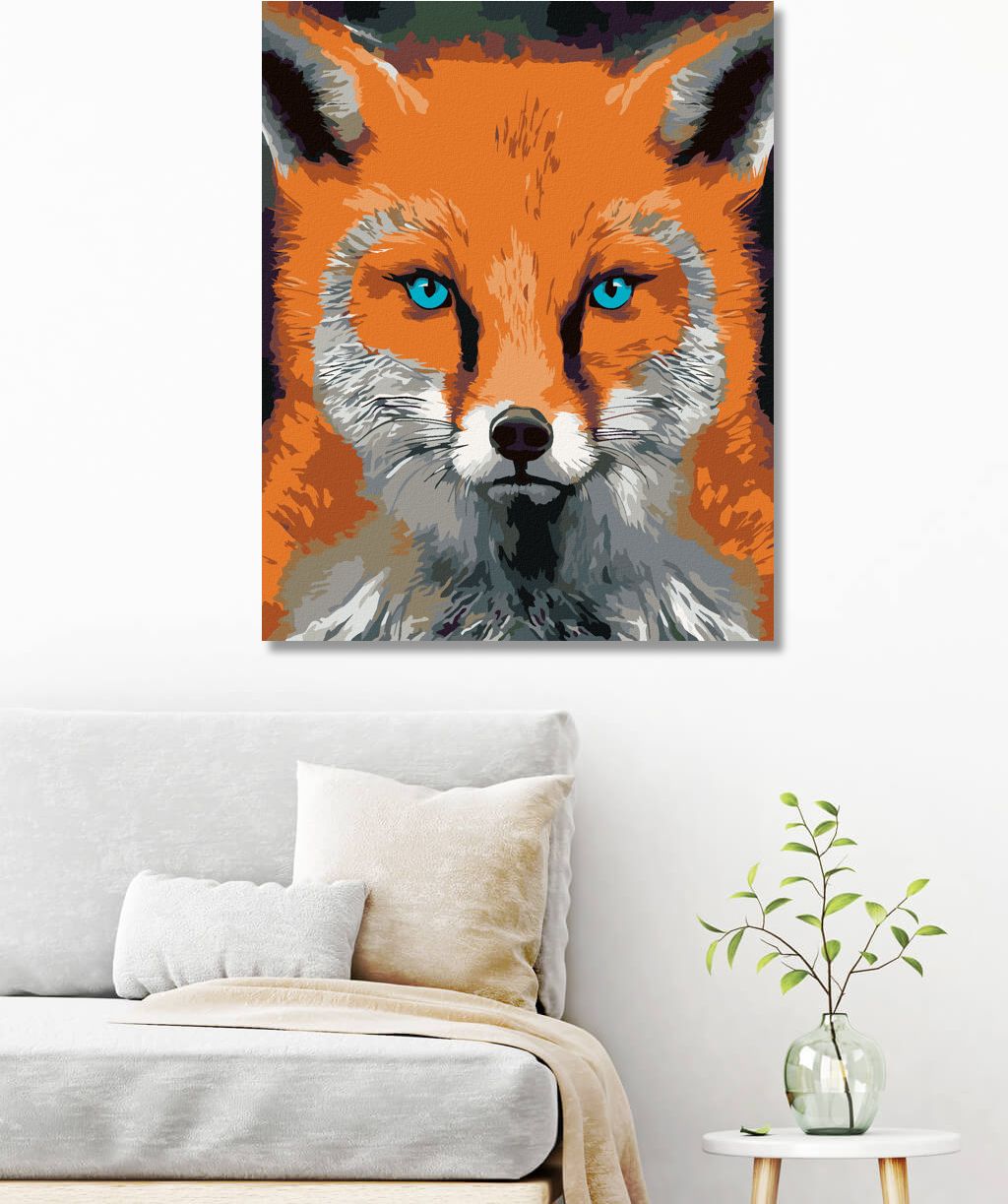 zuty Malování podle čísel - LIŠKA S MODRÝMA OČIMA - Rozměr: 40x50 cm, Rámování: Varianta: vypnuté plátno na rám - obrázek 8