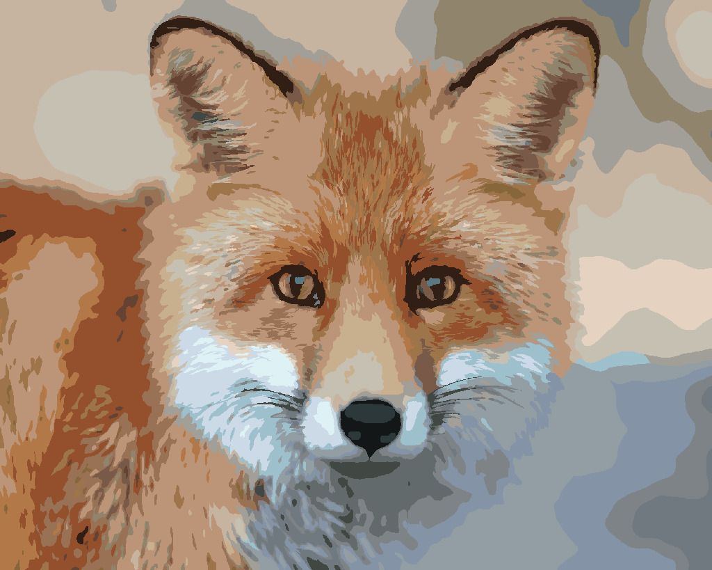 zuty Malování podle čísel - MLADÁ LIŠKA - Rozměr: 40x50 cm, Rámování: Varianta: bez rámu a bez vypnutí plátna - obrázek 4