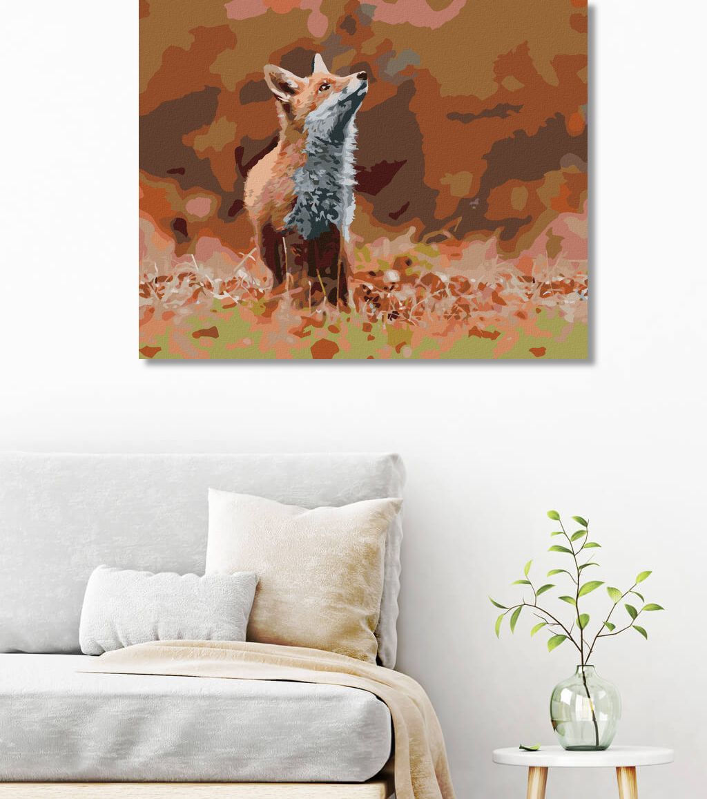 zuty Malování podle čísel - LIŠKA V LESE - Rozměr: 40x50 cm, Rámování: Varianta: bez rámu a bez vypnutí plátna - obrázek 8