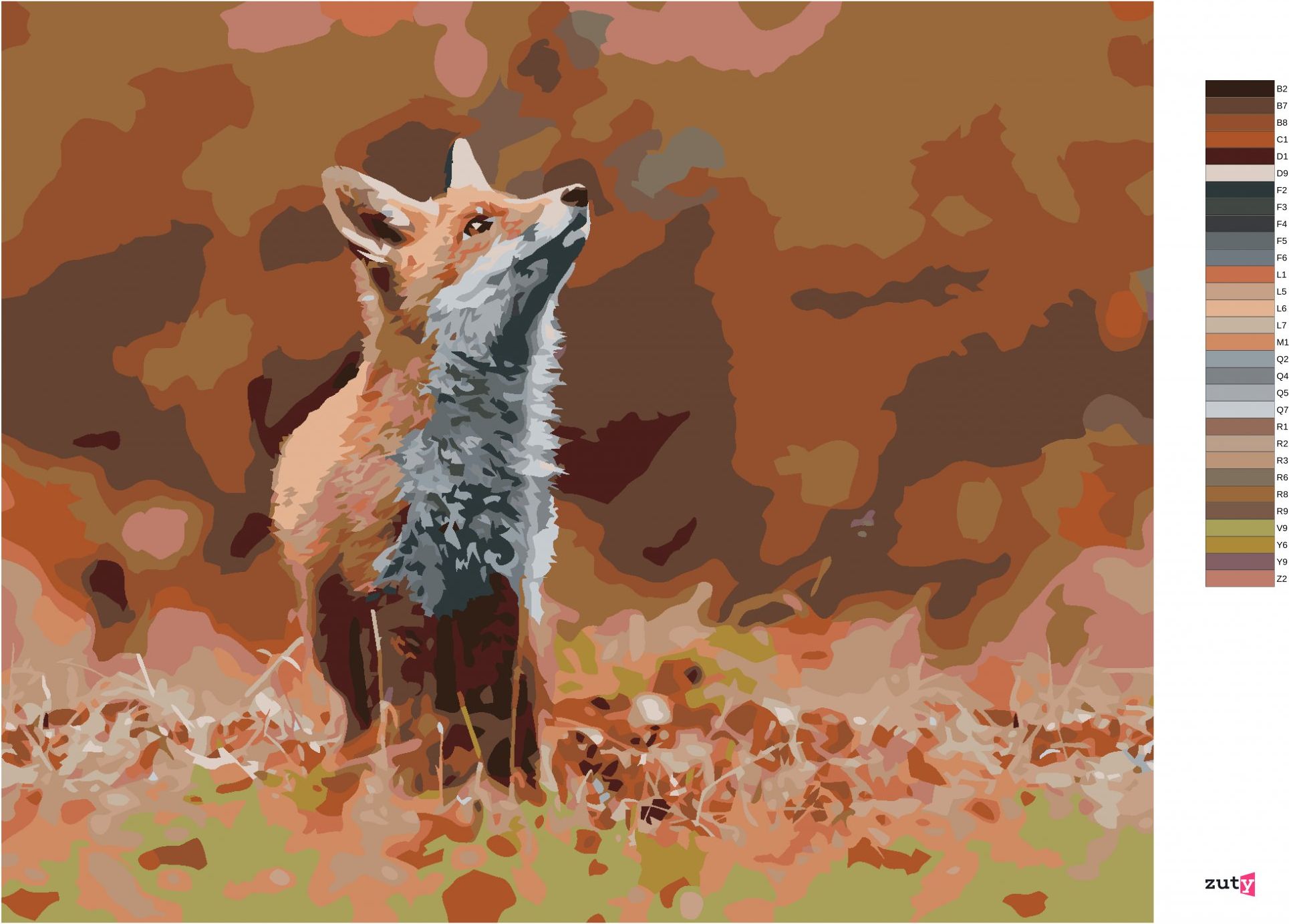 zuty Malování podle čísel - LIŠKA V LESE - Rozměr: 40x50 cm, Rámování: Varianta: vypnuté plátno na rám - obrázek 9
