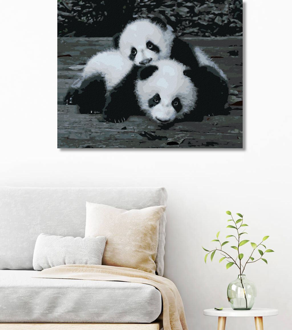 zuty Malování podle čísel - PANDY V ZOO - Rozměr: 40x50 cm, Rámování: Varianta: bez rámu a bez vypnutí plátna - obrázek 10
