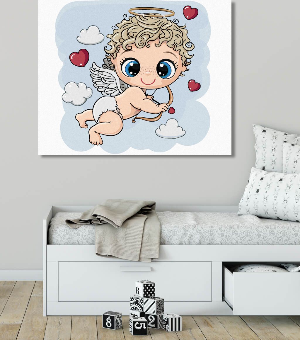 zuty Malování podle čísel - ROZTOMILÝ ANDĚL SE SRDÍČKY - Rozměr: 40x50 cm, Rámování: Varianta: bez rámu a bez vypnutí plátna - obrázek 8