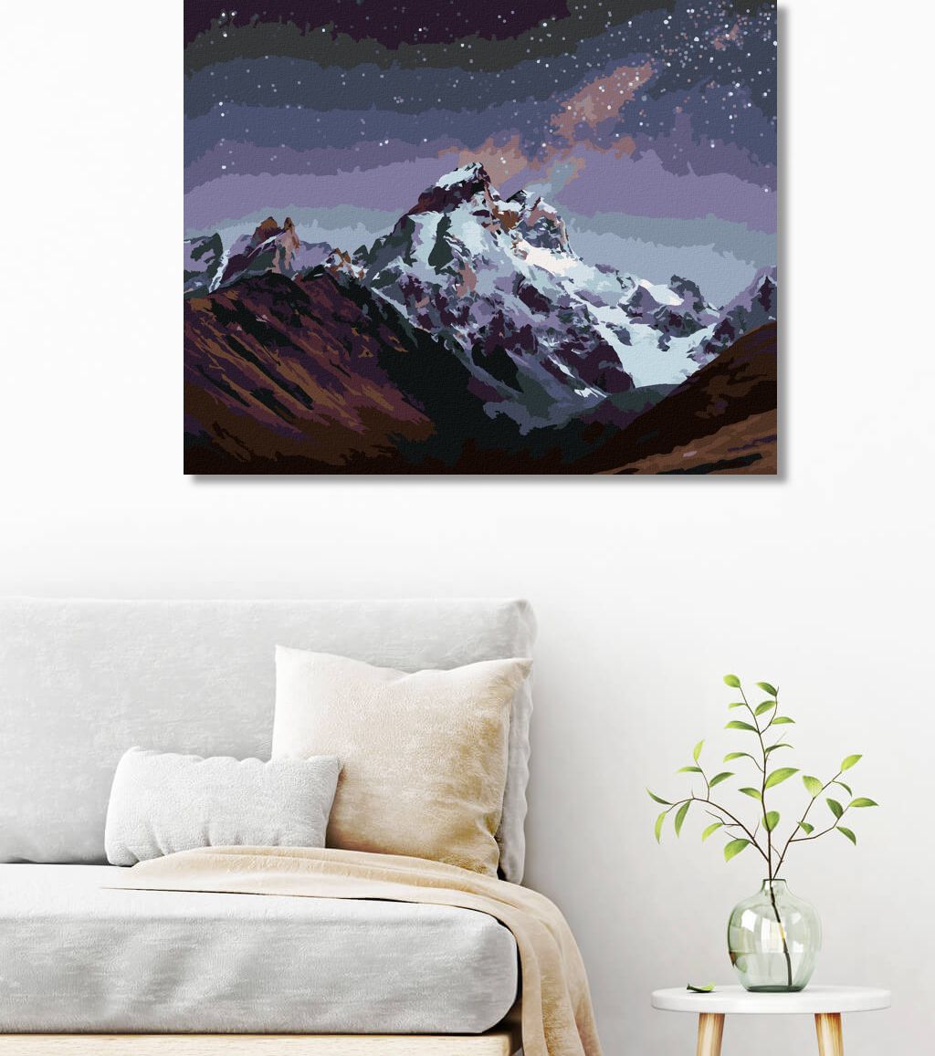 zuty Malování podle čísel - FANTASTICKÁ HVĚZDNÁ OBLOHA - Rozměr: 40x50 cm, Rámování: Varianta: vypnuté plátno na rám - obrázek 4