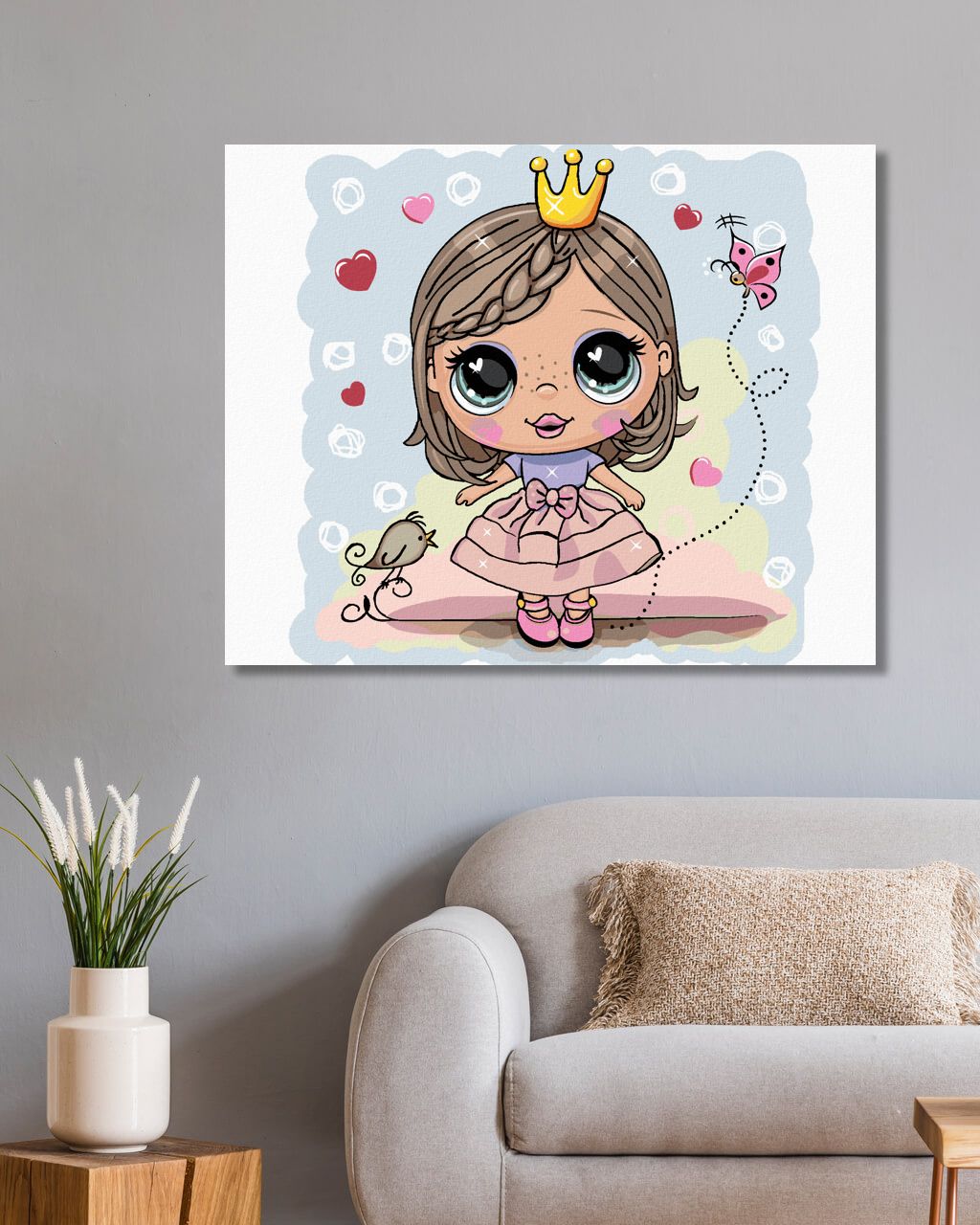 zuty Malování podle čísel - DÍVKA PRINCEZNA - Rozměr: 40x50 cm, Rámování: Varianta: vypnuté plátno na rám - obrázek 9
