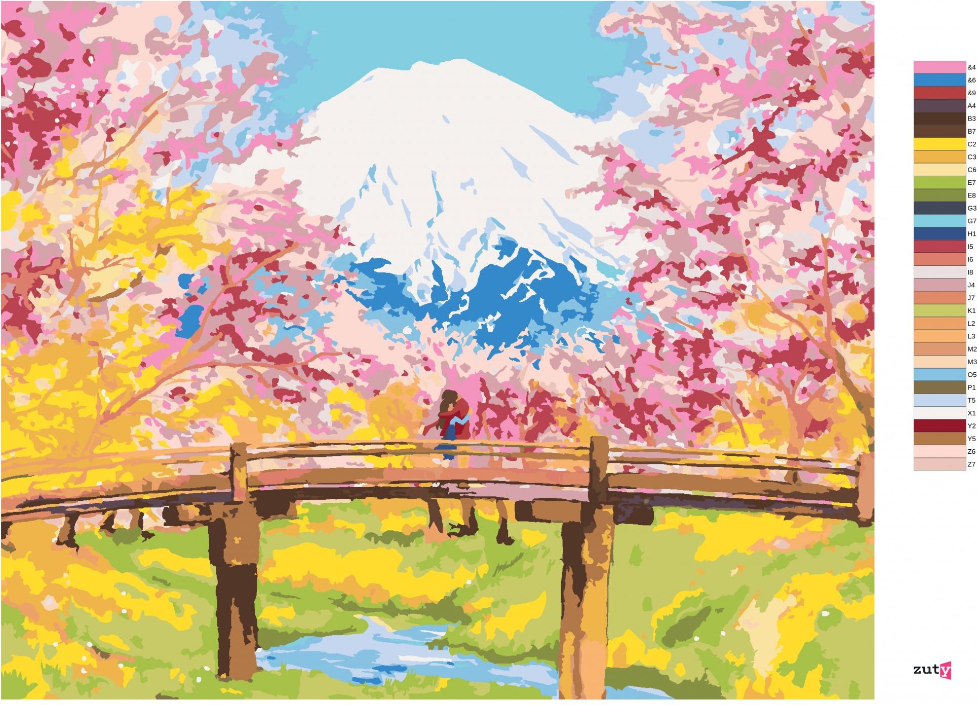 zuty Malování podle čísel - TŘEŠNĚ U HOR - Rozměr: 40x50 cm, Rámování: Varianta: vypnuté plátno na rám - obrázek 5