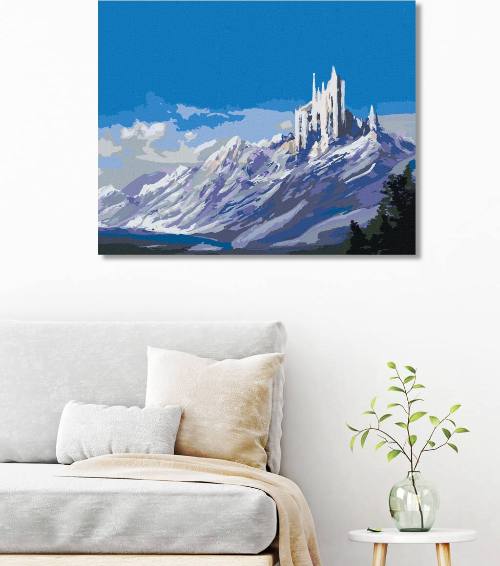 zuty Malování podle čísel - ZÁMEK V HORÁCH - Rozměr: 40x50 cm, Rámování: Varianta: bez rámu a bez vypnutí plátna - obrázek 3