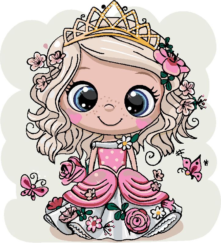 zuty Malování podle čísel - DÍVKA PRINCEZNA S MOTÝLY - Rozměr: 40x50 cm, Rámování: Varianta: vypnuté plátno na rám - obrázek 7