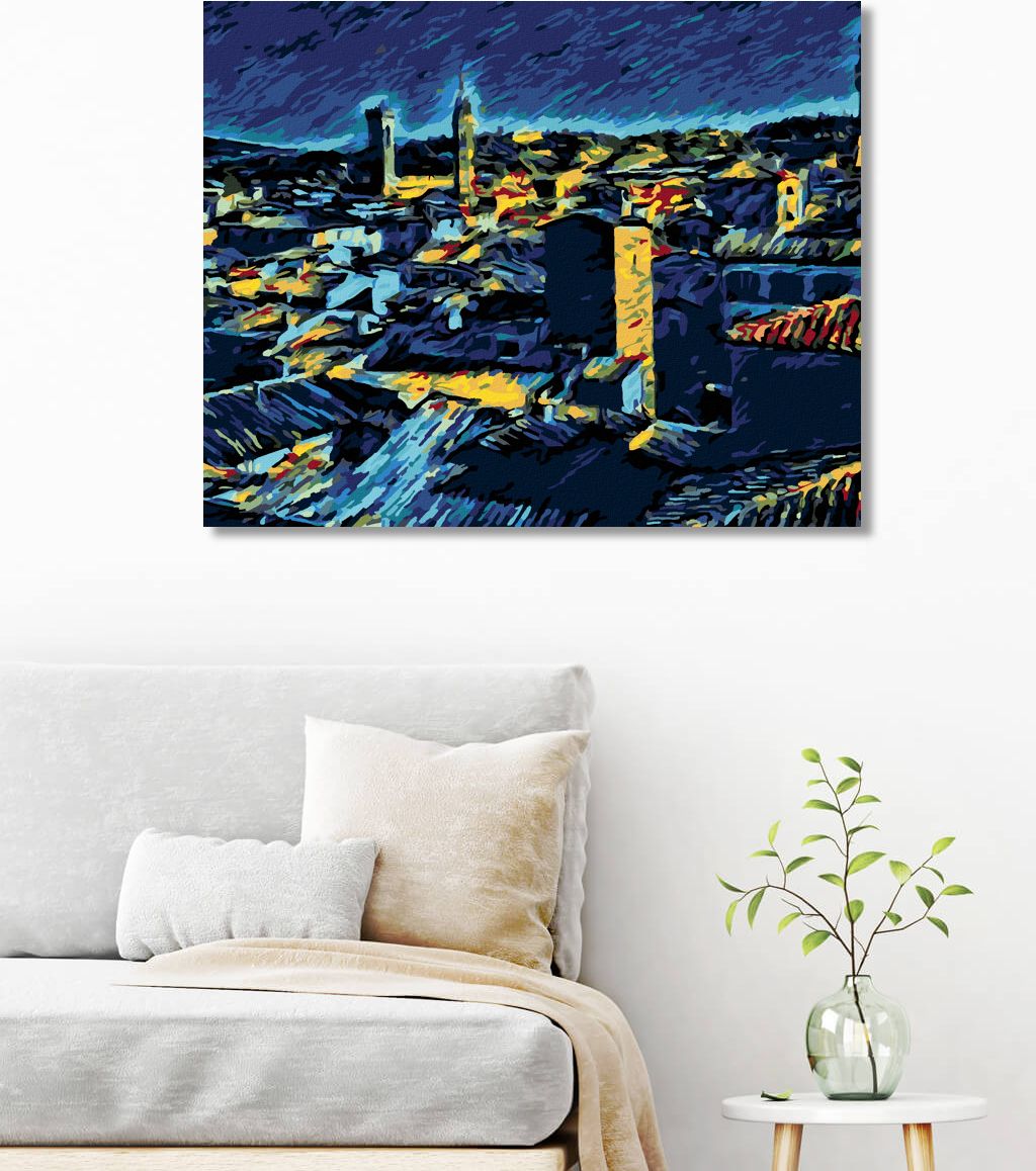 zuty Malování podle čísel - FLORENCE PODLE VAN GOGHA - Rozměr: 40x50 cm, Rámování: Varianta: vypnuté plátno na rám - obrázek 5