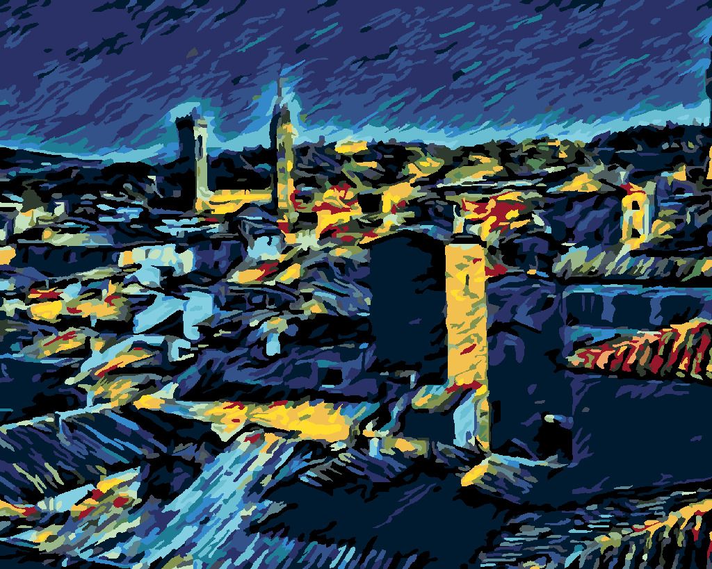 zuty Malování podle čísel - FLORENCE PODLE VAN GOGHA - Rozměr: 40x50 cm, Rámování: Varianta: vypnuté plátno na rám - obrázek 8