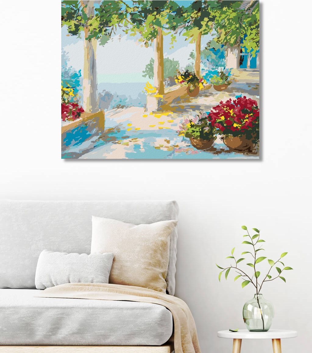 zuty Malování podle čísel - TERASA U MOŘE - Rozměr: 40x50 cm, Rámování: Varianta: vypnuté plátno na rám - obrázek 7